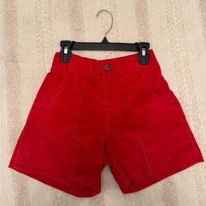 OP Red High Waist Women Shorts
